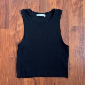 Pull & Bear Crop Tank Black Top